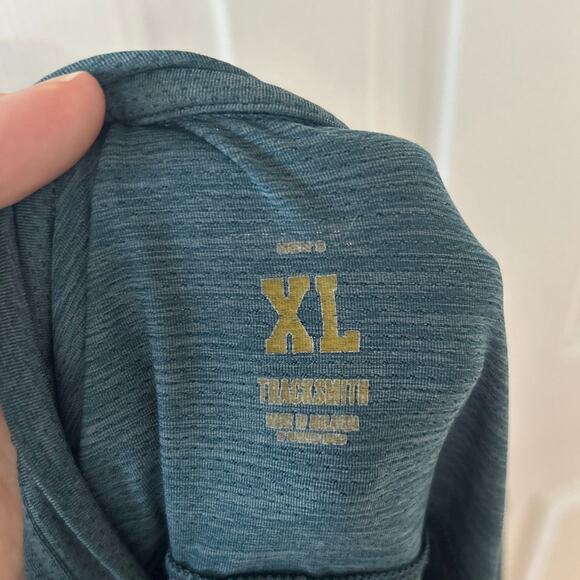 Tracksmith Session T-Shirt Crewneck Short Sleeve Grey Green Running - Picture 5 of 7